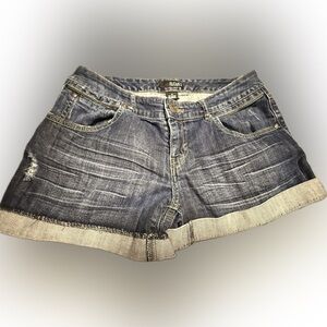 a.n.a Distressed Blue Jean Shorts